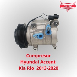 [97701-1R000] Compresor Hyundai Accent, Verna, Kia Rio 2013-2020 (Mecanico)